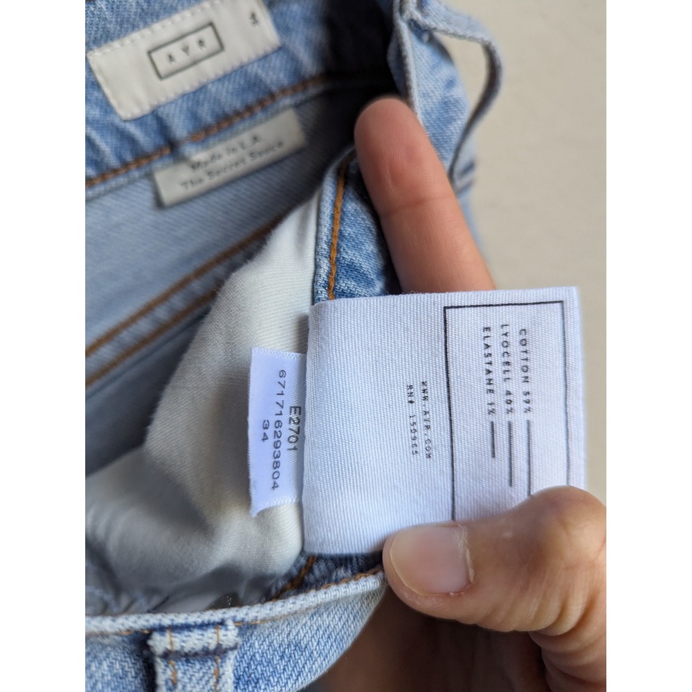 AYR jeans size 34 L The Secret‎ Sauce comfort stretch wide leg Hero Baby wash - Picture 7 of 7